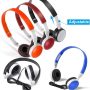 Bulk Headphones Classroom Kids Headsets - Keewonda 10 Pack Students School Multi Color Headphones in Bulk KW-X10 Foldable Earbuds for Computer Lab Library Hospital MuseumsTesting Centers Hotels - Image 1