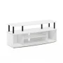 Furinno JAYA Large Entertainment Center Hold up to 55-IN TV, White/Black - Image 3