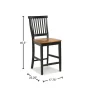 24 in. Black Bar Stool - Image 2