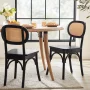Better Homes & Gardens Camden Dining Chairs with Rattan and Solid Wood, Black Wood finish, by Dave & Jenny Marrs - Image 2