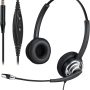 3.5mm Headset for Zoom Meeting on Tablet Pad, Cell Phone Headset with Audio Jack, PC Audio Headset for Microsoft Teams, MP3 MP4 Headset for Music Movie Video, Speech Recognition Dictation Headset - Image 4