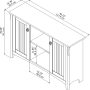 Bush Home Salinas Accent Storage Cabinet with Doors and Shelves, Farmhouse Cabinet Buffets & Sideboards - Image 3