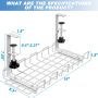 Quszmd Under Desk Cable Management Tray No Drill - Under Desk Cable Organizer for Wire Management. Super Sturdy Desk Cable Rack .Standing Desk Cable Management (16" Black Wire Tray) - Image 4