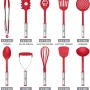 Kaluns 10 Pcs Kitchen Utensils Set – Nylon & Stainless Steel Cooking Utensil Set – Non-Stick, Heat Resistant Cookware Utensils – Kitchen Essentials - Image 2