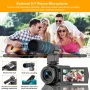 ACTITOP 5K HD Video Camera Camcorder 48MP Vlog Camera for Youtube with IR Night Vision WiFi 3.0'' Touch Screen - Image 3