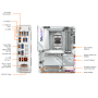GIGABYTE - X870E AORUS ELITE WIFI7 ICE (Socket AM5) AMD X870E ATX DDR5 Wi-Fi 7 Motherboard - White - Image 3