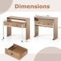 Extendable Computer Desk with Pull Out Secondary Desk - Image 4