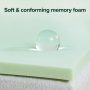 Zinus 1.5" Memory Foam Mattress Topper - Green Tea, King - Image 3