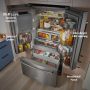 KitchenAid - 36 in. Wide 26.8 cu. ft. Standard-Depth French Door Refrigerator with Exterior Ice and Water Dispenser - Stainless Steel - Image 3