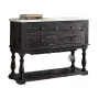 Arlethe 48"L 4-Drawer Server with Natural Marble Top in White and Weathered Espresso - Image 2