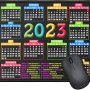 Mouse Pad with Stitched Edge, Computer Mouse Pad with Non-Slip Rubber Base, Mouse Pads for Computers Laptop Mouse 9.6x7.9x0.1 inch (2024 Calendar Black) - Image 1