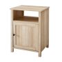 Walker Edison - 18" Grooved Door Side Table - White Oak - Image 2