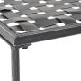 Petra Black Rectangle Metal Outdoor Patio Coffee Table - Image 5