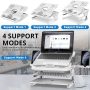 AboveTEK Laptop Stand, 20 Angles Two-Layer Height Adjustable Laptop Stands, Portable Laptop Riser with 360 Rotating Base Storage Space & Extra Phone Holders Compatible with 10''-17'' Laptops White - Image 2