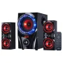 beFree Sound BFS-99X 2.1 Channel Multimedia Entertainment Shelf Bluetooth Speaker System in Red - Image 3
