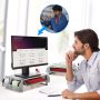 Simple Trending Metal Monitor Stand Riser with Drawer, Wood Desk Computer Organizer with Side Storage for Laptop and Printer, - Image 5