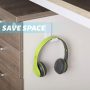 Weewooday 4 Pieces Headphone Hanger Headset Stand Holder Adhesive Wall Mount Headphone Hook for Desk Acrylic Gaming Earphones Hanger with Glues for Earphone Controller(White) - Image 5