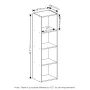 Furinno Pasir 4-Tier Open Shelf Bookcase, White - Image 5