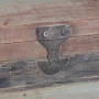 Household Essentials Large Wooden Storage Trunk, Weathered Wood with Paint Finish, Hinged Lid with Metal Accents - Image 2