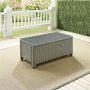 Crosley Bradenton 40" Glass Top Wicker Patio Coffee Table in Gray - Image 4