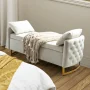 Aristides Modern 58.5"W Upholstered Tufted Flip Top Storage Bench with Two Pillows - Image 5
