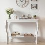 ChooChoo Narrow Console Table, Chic Accent Sofa Table, Entryway Table, White - Image 1