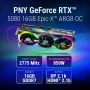 PNY - NVIDIA GeForce RTX 5080 Epic-X ARGB Overclocked 16GB GDDR7 PCI Express 5.0 Graphics Card with Triple Fan - Black - Image 2