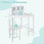 Kids Wooden Corner Desk and Chair Set with Hutch and Storage - Image 4