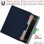 Magnetic Leather Case for 7'' Boox Tablet Go Color 7 (Gen II/Gen I 2025/2024) / Onyx Boox Go 7 Ultra-Thin Lightweight Auto Sleep/Wake Cover with Pen Holder & Magnetic Closure (Cloth Bark Blue) - Image 6