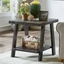Athens 3-Piece Contemporary Wood Shelf Coffee Table Set - Image 5