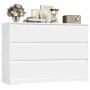 Homfa 6 Drawer Double Dresser, 47.2'' Wood Storage Side Cabinet Chest of Drawer for Bedroom Living Room, White - Image 2