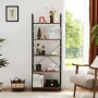 EDX Bookcase, 5 Tier Book Shelf, Storage Shelf, Classic Modern Bookcase for CDs, Movies, Books, Industrial Bookcase for Home Office, Living Room, Kitchen, Bedroom, Rust Brown - Image 6