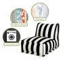 Majestic Home Goods Chair Lounger Vertical Stripe Black - Image 6