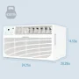 Keystone - 8,000 BTU 115V Through-the-Wall Air Conditioner with Follow Me LCD Remote Control - White - Image 2