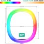 12" RGB Selfie Ring Light, LED Circle Lighting with Tripod Stand & Cell Phone Holder for Live Stream,Make Up,YouTube,TikTok,Zoom Meeting,Video Recording - Image 6