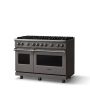 Viking - 48 in. Wide 8 Burner Pro 5 Series 6.1 Cu. Ft. Freestanding Sealed Burner LP Gas Convection Range - Damascus Gray - Damascus Gray - Image 2