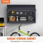Wall-Mounted Metal Storage Cabinet in Black 2 Shelves Steel Wall Mounted Garage Cabinet 30.3 in. x 12.5 in. x19.7 in. - Image 5