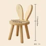 Wooden Step Stool Children Toddler Chair Kids Desk Chair with Non-Slip Foot Mat Wood Wax Oil Craft Sensory Table for Kids Playroom Classroom Boys Girls Age 2+ - Image 5