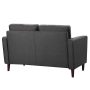 Lillith 52.4 in. Heather Grey Tufted Polyester 2-Seater Loveseat with Square Arms - Image 6
