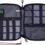 Travel Cable Organizer Bag Waterproof Portable Electronic Accessories Organizer for USB Cable Cord Phone Charger Headset Wire SD Card with 5pcs Cable Ties(Red) - Image 3