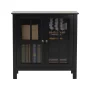 OS Home and Office Furniture Transitional Wood Accent Display Cabinet in Black - Image 2