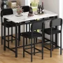 LEGAHOME Pub Dining Set for 4, 5 Piece Dining Table Set with 4 Chairs, Counter Height Kitchen Table and Chairs for Dining Room - Image 1