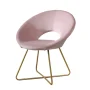 Vanezza 28.35" Wide Modern Faux Suede Accent Chair with Metal Legs - Image 4