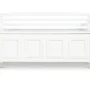 Linon Lenly Ladderback Entryway Storage Bench in White Painted Wood - Image 3