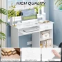 Ktaxon Computer Desk Home Office Workstation Laptop Table Drawer Shelf Furniture White - Image 5