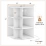 White 3-Tier Corner Cabinet with Charging Station for Bedroom - Image 4