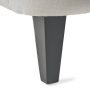 Tafton Ivory Fabric Club Chair with Tufted Cushions (Set of 1) - Light Purple - Image 5