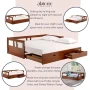 Melody Chestnut Twin to King Bed with Under Bed Storage - Image 3