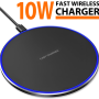 Wireless Fast Charger Charging Pad Dock for Samsung iPhone Android Cell Phone - Image 1
