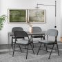 Foldable Chair Set with Padded Seat Seat and Fabric Covered Backrest - Set of 2 - Image 2